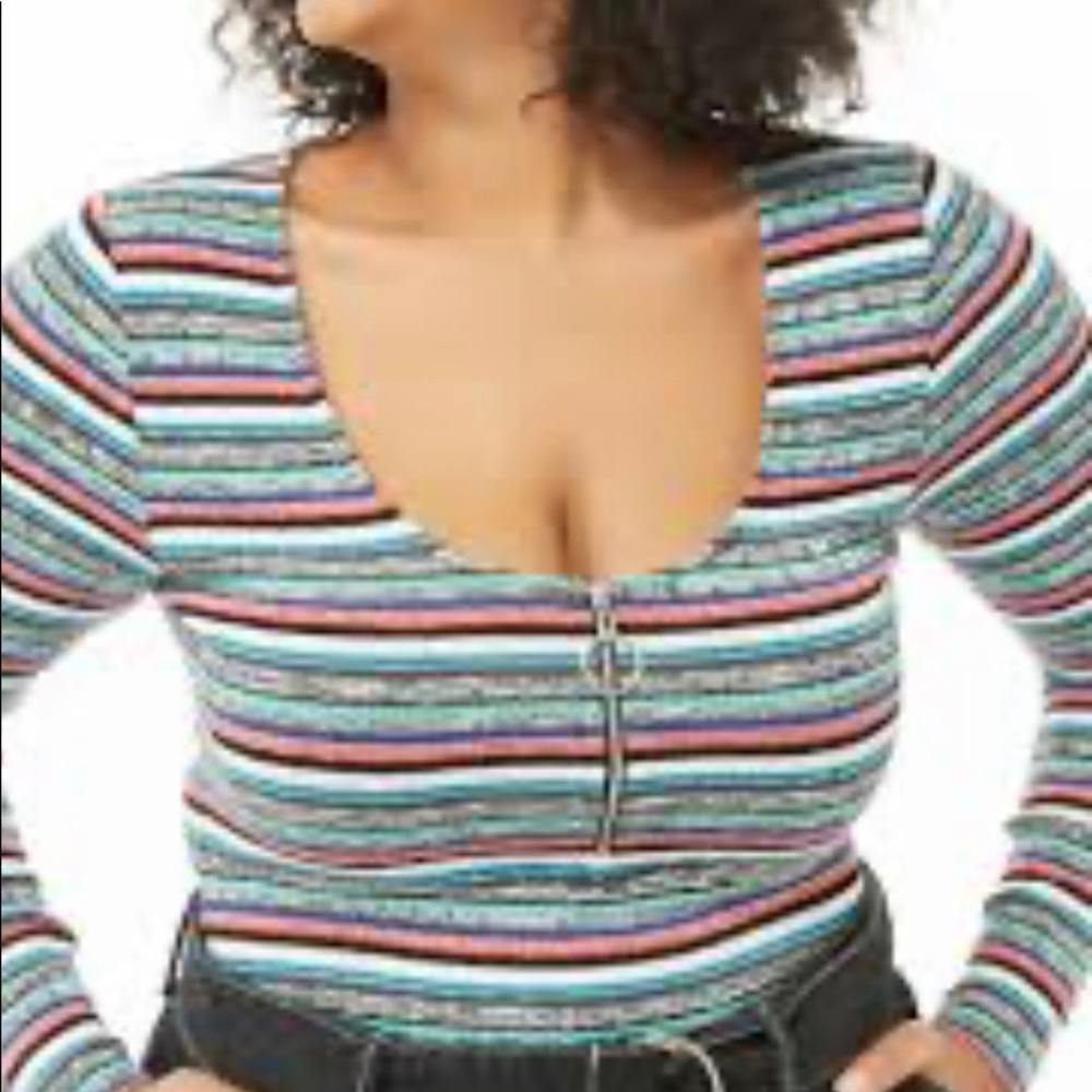 Fun Striped Bodysuit. NWOT!